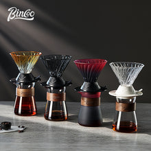 BINCOO Coffee Smart Cup with Manual Grinder Set Glass Hand Brewing Filter Cup Glass Sharing Pitcher Set