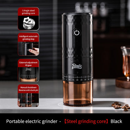 BINCOO BC-DM08 Electric Coffee Grinder Compact Home Coffee Bean Mill Portable Coffee Machine Automatic Bean Grinder