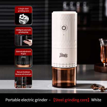 BINCOO BC-DM08 Electric Coffee Grinder Compact Home Coffee Bean Mill Portable Coffee Machine Automatic Bean Grinder