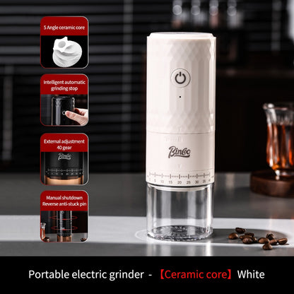 BINCOO BC-DM08 Electric Coffee Grinder Compact Home Coffee Bean Mill Portable Coffee Machine Automatic Bean Grinder