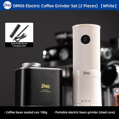 BINCOO DM06 Electric Coffee Grinder Steel Core Coffee Bean Grinder Portable Espresso Coffee Grinder