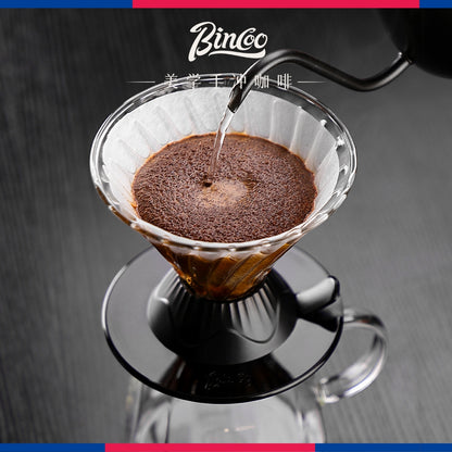 BINCOO Hands-on Smart Cup V60 Coffee Dripper Glass Twisted Spiral Coffee Sharing Pot Set Coffee Equipment