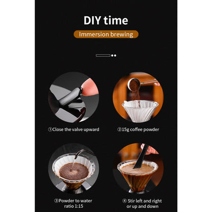 BINCOO Hands-on Smart Cup V60 Coffee Dripper Glass Twisted Spiral Coffee Sharing Pot Set Coffee Equipment