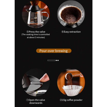 BINCOO Hands-on Smart Cup V60 Coffee Dripper Glass Twisted Spiral Coffee Sharing Pot Set Coffee Equipment