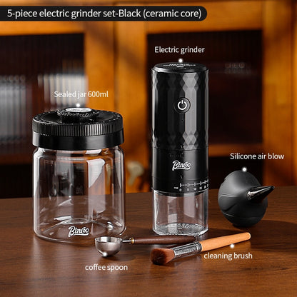 BINCOO DM08 Electric Coffee Grinder with Steel Core Compact Domestic Coffee Bean Mill Portable Coffee Bean Grinder