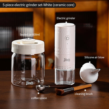 BINCOO DM08 Electric Coffee Grinder with Steel Core Compact Domestic Coffee Bean Mill Portable Coffee Bean Grinder