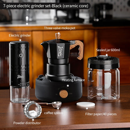 BINCOO DM08 Electric Coffee Grinder with Steel Core Compact Domestic Coffee Bean Mill Portable Coffee Bean Grinder