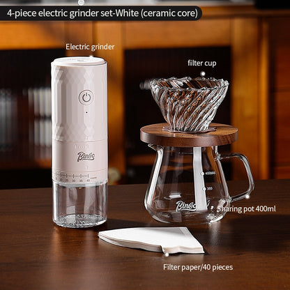 BINCOO DM08 Electric Coffee Grinder with Steel Core Compact Domestic Coffee Bean Mill Portable Coffee Bean Grinder
