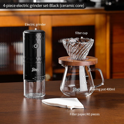 BINCOO DM08 Electric Coffee Grinder with Steel Core Compact Domestic Coffee Bean Mill Portable Coffee Bean Grinder