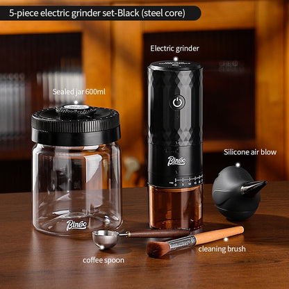 BINCOO DM08 Electric Coffee Grinder with Steel Core Compact Domestic Coffee Bean Mill Portable Coffee Bean Grinder