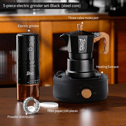 BINCOO DM08 Electric Coffee Grinder with Steel Core Compact Domestic Coffee Bean Mill Portable Coffee Bean Grinder