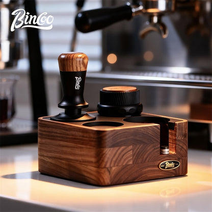 BINCOO Espresso Tamper Italian Espresso Machine Tamper Titanium-Coated Threaded Base Spring-Loaded Tamper 51MM/58MM