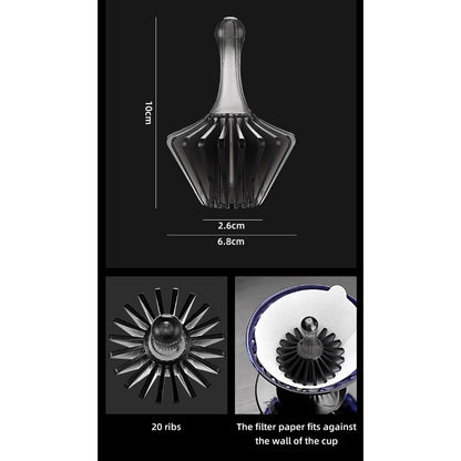 BINCOO Smart Hand Brewing Coffee Maker with Manual Grinder Pour-Over Coffee Combo Set Coffee Filter Paper Immersion-Style Dripper V60