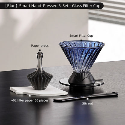 BINCOO Pour-Over Coffee Smart Cup V60 Drip Filter Coffee Filter Paper Coffee Pour-Over Equipment
