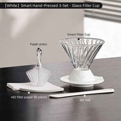 BINCOO Pour-Over Coffee Smart Cup V60 Drip Filter Coffee Filter Paper Coffee Pour-Over Equipment
