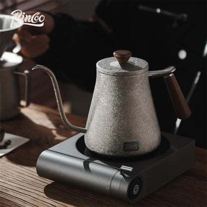 BINCOO Pure Titanium Hand Brewing Coffee Pot with Electric Ceramic Stove Long Spout Narrow Mouth Coffee Pot Home Pour-Over Coffee Set