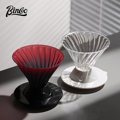 BINCOO Coffee Smart Cup with Manual Grinder Set V60 Glass Hand Brewing Filter Cup Glass Sharing Pitcher Set