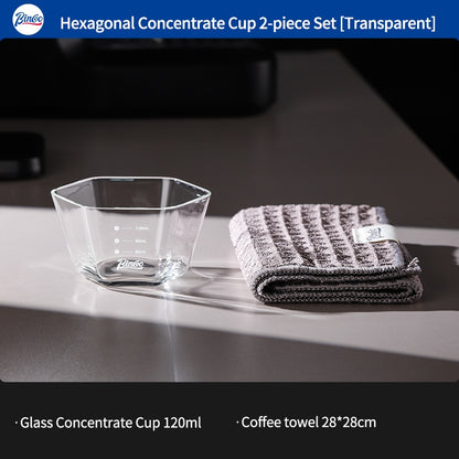 BINCOO Espresso Cup Ounce Cup Glass Measuring Cup with Graduations Milk Jug 120ML