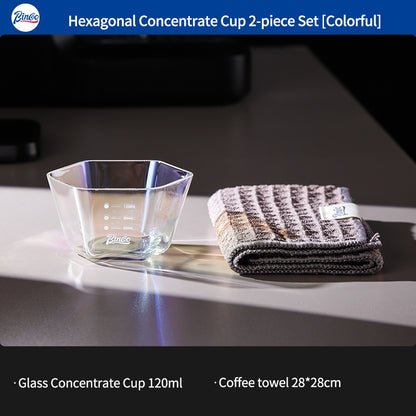 BINCOO Espresso Cup Ounce Cup Glass Measuring Cup with Graduations Milk Jug 120ML