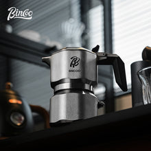 BINCOO 316 Stainless Steel Three-Valve Moka Pot Compact Home Coffee Maker Set Espresso Machine 2Cups