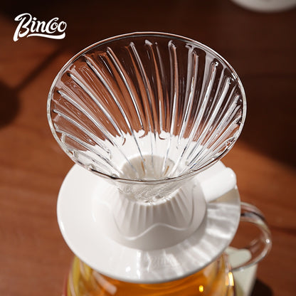 Bincoo Hand Brewing Coffee Pot Set Glass Smart Filter Cup V60 Share Pot Coffee Kettle Coffee Scale 600ML