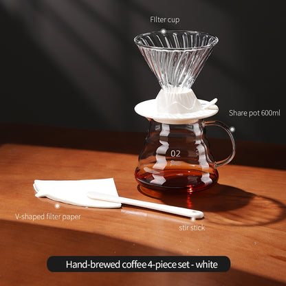 Bincoo Hand Brewing Coffee Pot Set Glass Smart Filter Cup V60 Share Pot Coffee Kettle Coffee Scale 600ML