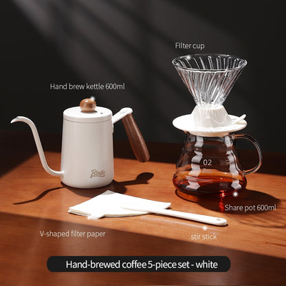 Bincoo Hand Brewing Coffee Pot Set Glass Smart Filter Cup V60 Share Pot Coffee Kettle Coffee Scale 600ML