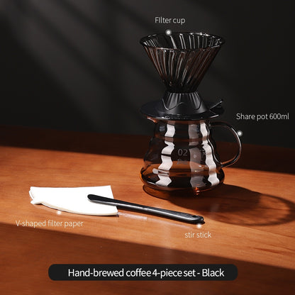 Bincoo Hand Brewing Coffee Pot Set Glass Smart Filter Cup V60 Share Pot Coffee Kettle Coffee Scale 600ML