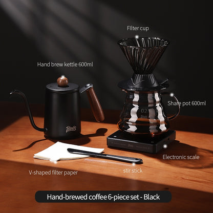 Bincoo Hand Brewing Coffee Pot Set Glass Smart Filter Cup V60 Share Pot Coffee Kettle Coffee Scale 600ML
