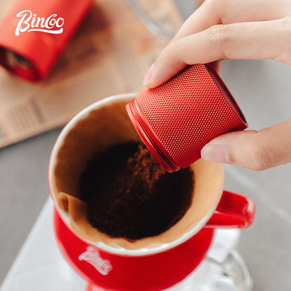 BINCOO Pour-Over Coffee Set Manual Coffee Grinder Ceramic Filter Cup with Glass Sharing Pot Home Coffee Brewing Set