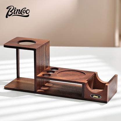 BINCOO Hand-Drip Coffee Storage Rack Set Coffee Grinder Glass Carafe with Filter Cup Set Complete Home Coffee Kit
