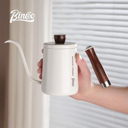 BINCOO Hand-Drip Coffee Set V60 Smart Dripper Manual Coffee Grinder and Pre-infusion Drip Filter with Glass Carafe