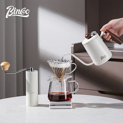 BINCOO Hand-Drip Coffee Maker with Grinder Set Glass Server V60 Drip Set Coffee Accessories Complete Drip Set