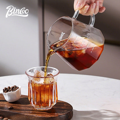 BINCOO Hand-Drip Coffee Maker with Grinder Set Glass Server V60 Drip Set Coffee Accessories Complete Drip Set
