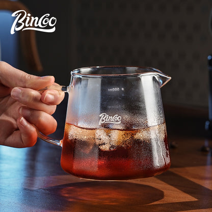 BINCOO Hand-Drip Coffee Filter Set V60 Filter High-Borosilicate Glass Heat-Resistant Coffee Server Set with Digital Scale