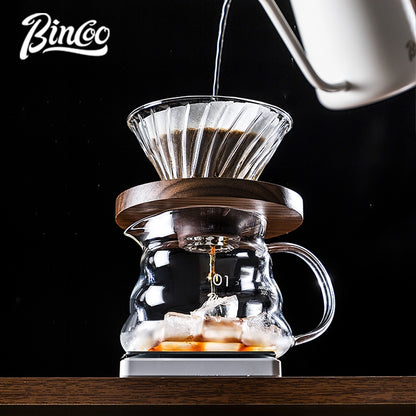 BINCOO Pour-Over Coffee Set V01 Sharing Pot Filter Cup Extraction Filter Stainless Steel Pour-Over Kettle Coffee Accessories