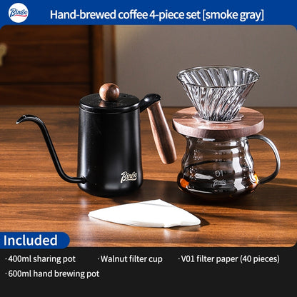 BINCOO Pour-Over Coffee Set V01 Sharing Pot Filter Cup Extraction Filter Stainless Steel Pour-Over Kettle Coffee Accessories