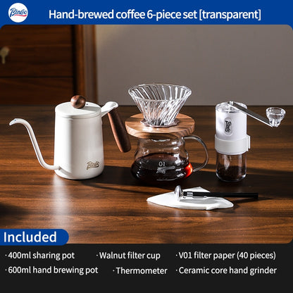BINCOO Pour-Over Coffee Set V01 Sharing Pot Filter Cup Extraction Filter Stainless Steel Pour-Over Kettle Coffee Accessories