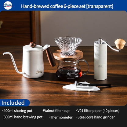 BINCOO Pour-Over Coffee Set V01 Sharing Pot Filter Cup Extraction Filter Stainless Steel Pour-Over Kettle Coffee Accessories