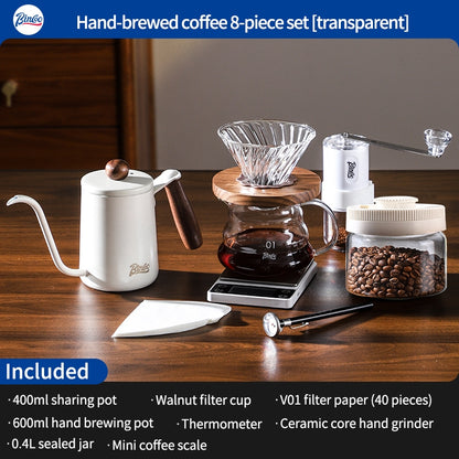BINCOO Pour-Over Coffee Set V01 Sharing Pot Filter Cup Extraction Filter Stainless Steel Pour-Over Kettle Coffee Accessories