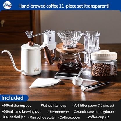 BINCOO Pour-Over Coffee Set V01 Sharing Pot Filter Cup Extraction Filter Stainless Steel Pour-Over Kettle Coffee Accessories