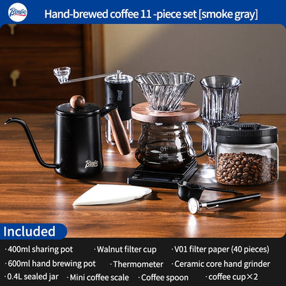 BINCOO Pour-Over Coffee Set V01 Sharing Pot Filter Cup Extraction Filter Stainless Steel Pour-Over Kettle Coffee Accessories