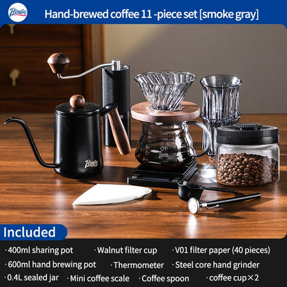 BINCOO Pour-Over Coffee Set V01 Sharing Pot Filter Cup Extraction Filter Stainless Steel Pour-Over Kettle Coffee Accessories