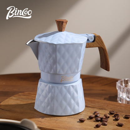 BINCOO Two-Valve Moka Pot with Electric Stove Set Home Coffee Maker with Grinder Set Espresso Machine Set for Office and Outdoor 2Cups