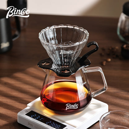BINCOO Hand-Drip Coffee Set with Manual Grinder | Complete Home Hand-Drip Coffee Filter Set | Coffee Accessories Set