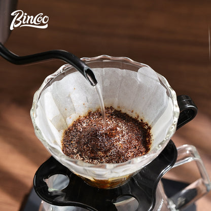 BINCOO Hand-Drip Coffee Set with Manual Grinder | Complete Home Hand-Drip Coffee Filter Set | Coffee Accessories Set