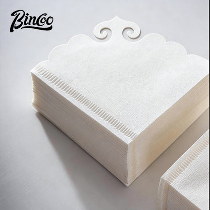 BINCOO V-Shaped Coffee Filter Paper Pour Over Coffee Filter Tool V60 Dripper Filter Paper Round & Fan Shaped