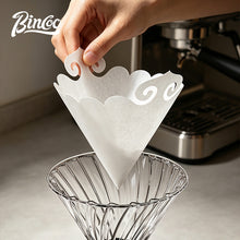 BINCOO V-Shaped Coffee Filter Paper Pour Over Coffee Filter Tool V60 Dripper Filter Paper Round & Fan Shaped