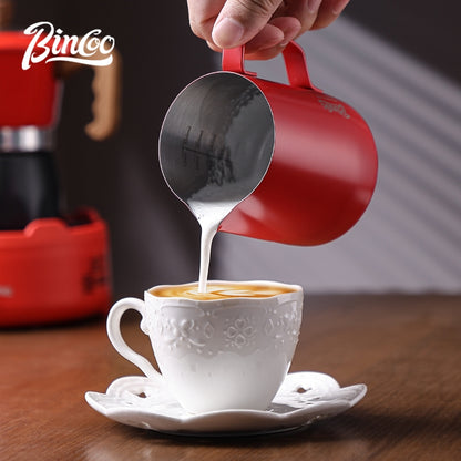 BINCOO Double-valve Moka Pot Set with Home Mini Electric Stove Coffee Maker Italian Espresso Hand Grinder Coffee Set