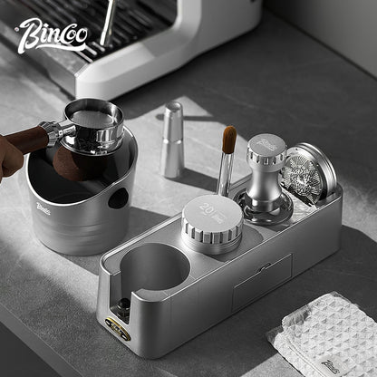BINCOO Espresso Coffee Tamping Base Set Distribution Tool & Tamper 3-Piece Kit Full Set of Espresso Machine Storage Tools 51MM/58MM
